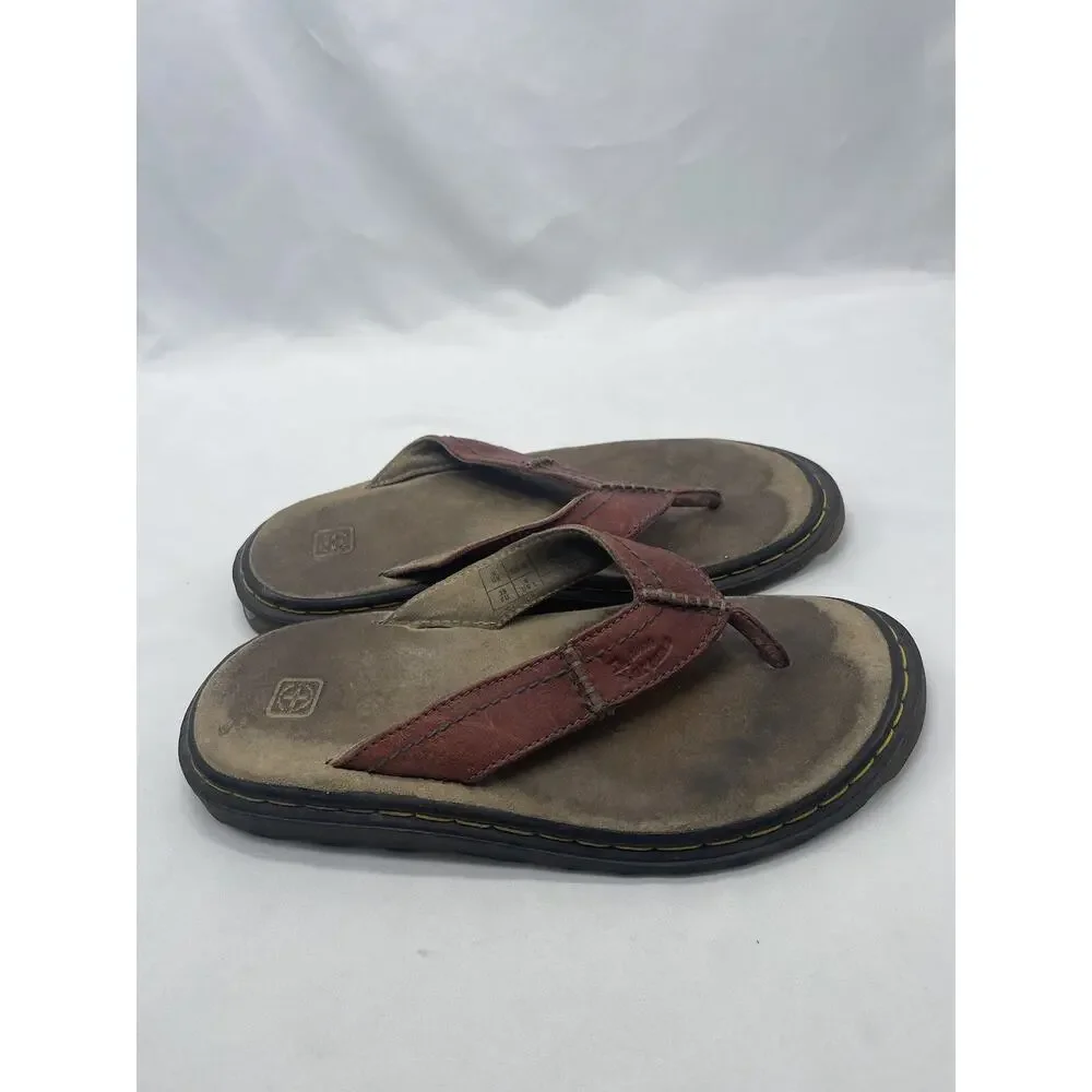Doc Martens 8883 Maroon Leather Thong Sandals‎ Flip Flops Men’s 7 US
